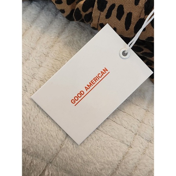 Good American NWT Jeans Tan Good Waist Cheetah Leopard Print Size 8/29 Stretch - Picture 6 of 6